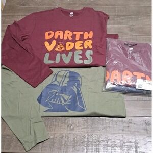 Amazon Essentials Star Wars Darth Vader Shirt Set XL Long Sleeve Graphic 2 Pack